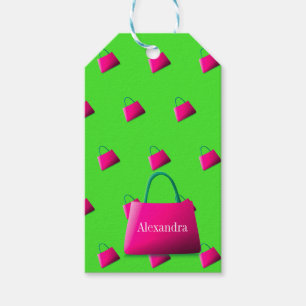 Étiquettes-cadeau Sac vert moderne Fun Ado