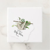 Étiquettes Cadeau Safari Animal Sloth Baby shower Merci (En situation)