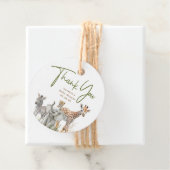 Étiquettes Cadeau Safari Bébé Animaux Merci mignon (En situation)