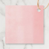 Étiquettes Cadeau Safari Giraffe baby shower tropical rose verdure (Dos)