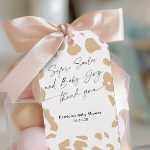 Étiquettes-cadeau Safari poster de animal Baby shower moderne Favori