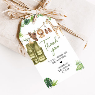 Étiquettes-cadeau Safari tropical Jungle Animaux Favoriser les étiqu