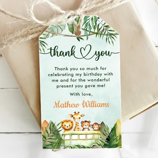 Étiquettes-cadeau Safari Wild One 1er anniversaire