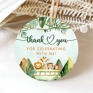 Étiquettes Cadeau Safari Wild One 1er anniversaire