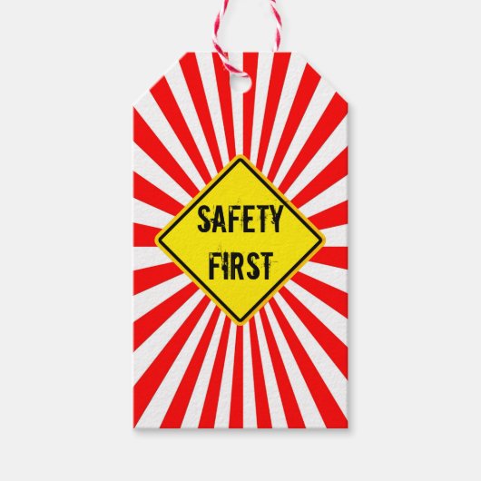 Étiquettes-cadeau safety first (Devant)