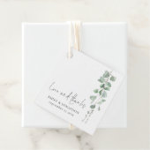 Étiquettes Cadeau Sage Eucalyptus Love Merci Script Names Mariage (En situation)