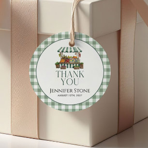 Étiquettes Cadeau Sage Green Baby Shower de Mariage