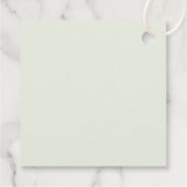 Étiquettes Cadeau Sage Green Bow Crest Baptism Favoriser les étiquet (Dos)