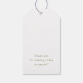 Étiquettes-cadeau Sage Green Fleur sauvage Rustic Boho merci pour (Dos)