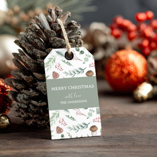 Étiquettes-cadeau Sage Green Holiday Gift Tag