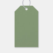 Étiquettes-cadeau Sage Green Mariage Abstrait Faveur (Dos)