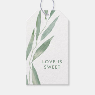 Étiquettes-cadeau Sage Greenery Love is Sweet Tags, Wedding Favor