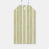 Étiquettes-cadeau Sage vert rayé rétro élégante douche nuptiale (Dos)
