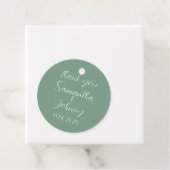 Étiquettes Cadeau Sage Vert Script Simple Élégant Mariage classique (En situation)
