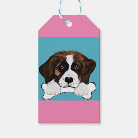 Étiquettes-cadeau Saint-Bernard (Devant)
