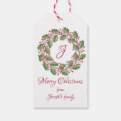 Étiquettes-cadeau Saint-feuilles et Noël des cerisiers (Dos)