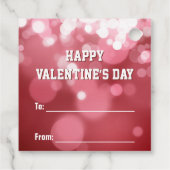 Étiquettes Cadeau Saint Valentin Amour Coeurs rouges (Dos)