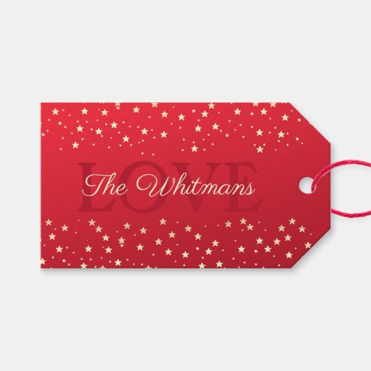 Étiquettes-cadeau Saint Valentin Amour de la famille (Devant (Horizontal))