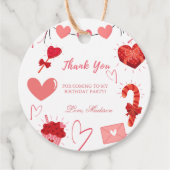 Étiquettes Cadeau Saint Valentin Anniversaire Fête Merci (Devant)