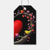 Étiquettes-cadeau Saint Valentin avec oiseau canari (Devant)