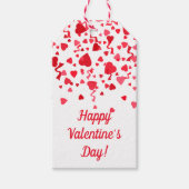 Étiquettes-cadeau Saint Valentin Coeurs de Confetti Rouge Personnali (Devant)