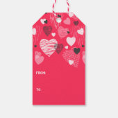 Étiquettes-cadeau Saint Valentin Coeurs fantasques (Dos)