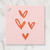 Étiquettes Cadeau Saint Valentin Coeurs rose (Devant)