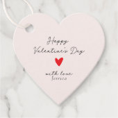 Étiquettes Cadeau Saint-Valentin rose élégant (Devant)