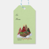 Étiquettes-cadeau Saison de Noël Arbres (Dos)