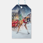 Étiquettes-cadeau Saison Festive de Noël de Boxer (Dos)