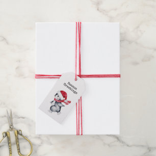Étiquettes-cadeau Saison Salutations Penguin