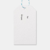 Étiquettes-cadeau saisons beeping mignon marque cadeau robot de noël (Dos)