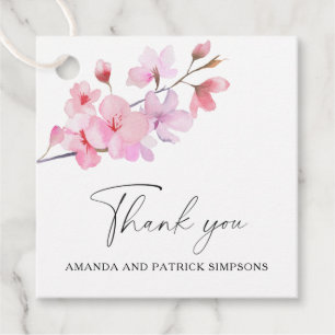 Étiquettes Cadeau Sakura - Merci Mariage