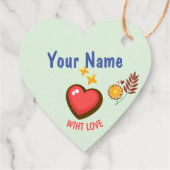 Étiquettes Cadeau Salle de classe Saint-Valentin Boho Donuts et fleu (Dos)