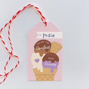 Étiquettes-cadeau Salle de classe Scoop Crème glacée Saint-Valentin