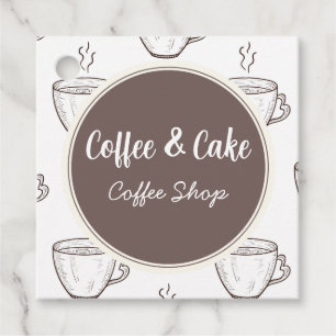 Étiquettes Cadeau Salon de thé et de café 