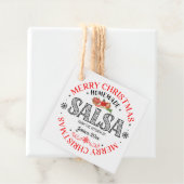 Étiquettes Cadeau Salsa Maison Joyeux Noël de la cuisine de (En situation)