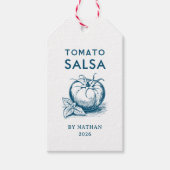 Étiquettes-cadeau Salsa tomate couleurs personnalisées (Devant)