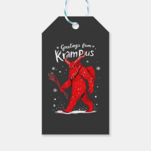 Étiquettes-cadeau Salutation de Krampus Noël Christmas