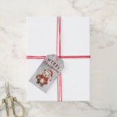 Étiquettes-cadeau Salutation de Noël (Avec de la ficelle)