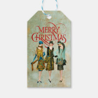 Salutation de Noël des femmes des années 30 vintag