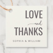 Étiquettes Cadeau Salutation Typographique Grise et Sincère (Devant)