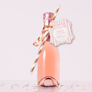 Étiquettes Cadeau Salutations aux petites filles Bow Rose Girl Champ