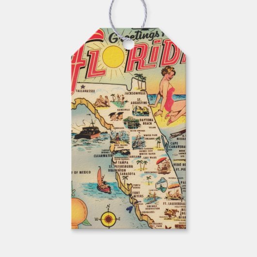 Étiquettes-cadeau Salutations de Floride (Devant)