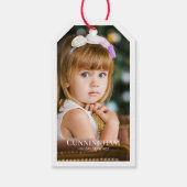 Étiquettes-cadeau Salutations de vacances | Photo moderne et simple (Dos)