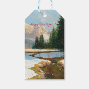 Étiquettes-cadeau Salzburger Alpes-View, hiver