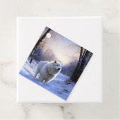 Étiquettes Cadeau Samoyed Let It Snow Christmas (En situation)