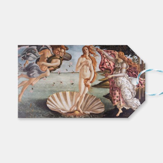 Étiquettes-cadeau Sandro Botticelli - Naissance de Vénus (Devant (Horizontal))