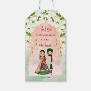 Étiquettes-cadeau Sangeet mehndi mariage indien personnalisé