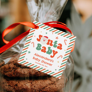 Étiquettes Cadeau Santa Baby Fête de Noël Bébé 
